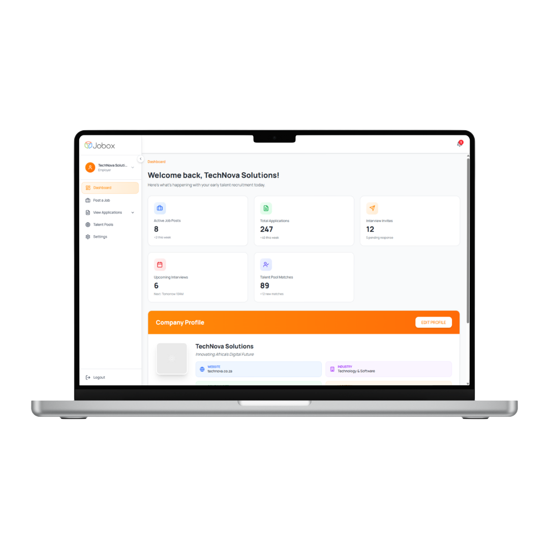 Jobox employer dashboard platform